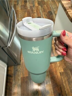 Stanley Mint Green Insulated Travel Mug with Handle